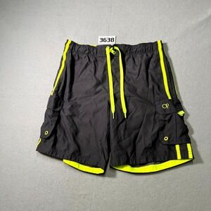 Ocean Pacific Board Shorts Mens Medium Black Stretch Mesh Lined Swimwear Surfing